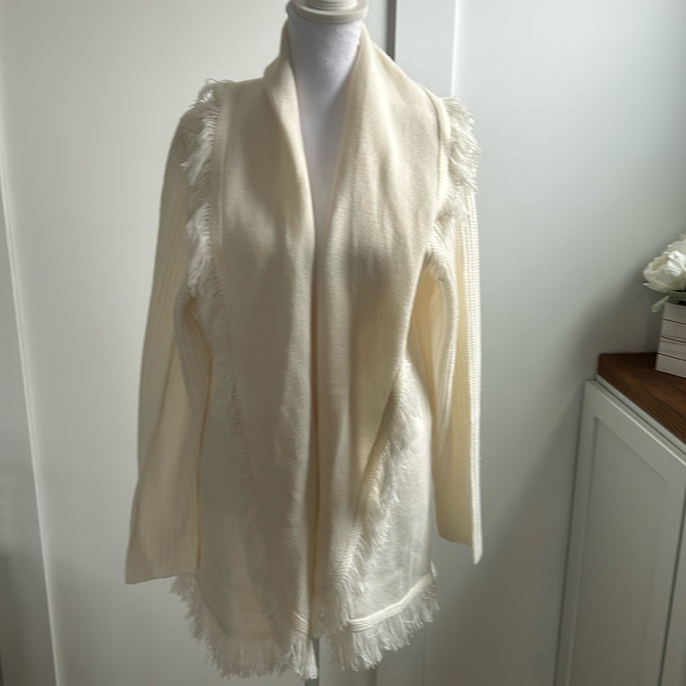 Kate and Sam open front fringe sweater xl